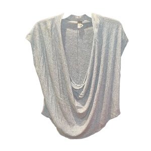 Gray Scoop Neck Blouse